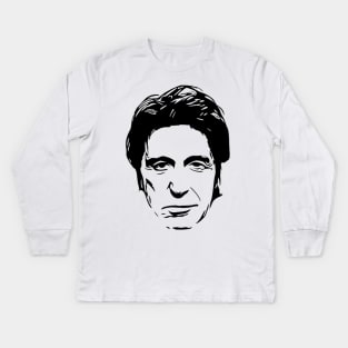 Al Pacino Stencil Artwork Kids Long Sleeve T-Shirt